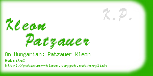 kleon patzauer business card